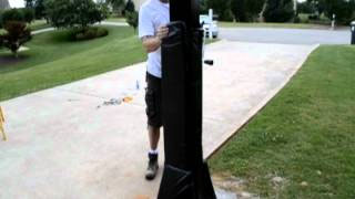 installing-pole-pad-barbarian-destroyer-basketball-goal